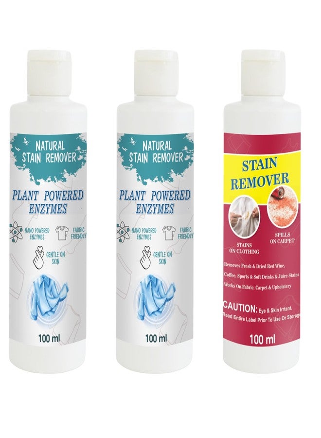 TOOVUS Stain Remover Combo Pack of Shirt (Pack of 2) and Red Stain Remover | Multi-Surface Cleaning Solution for Clothes, Fabrics, Upholstery (100 g Each) - Image 1